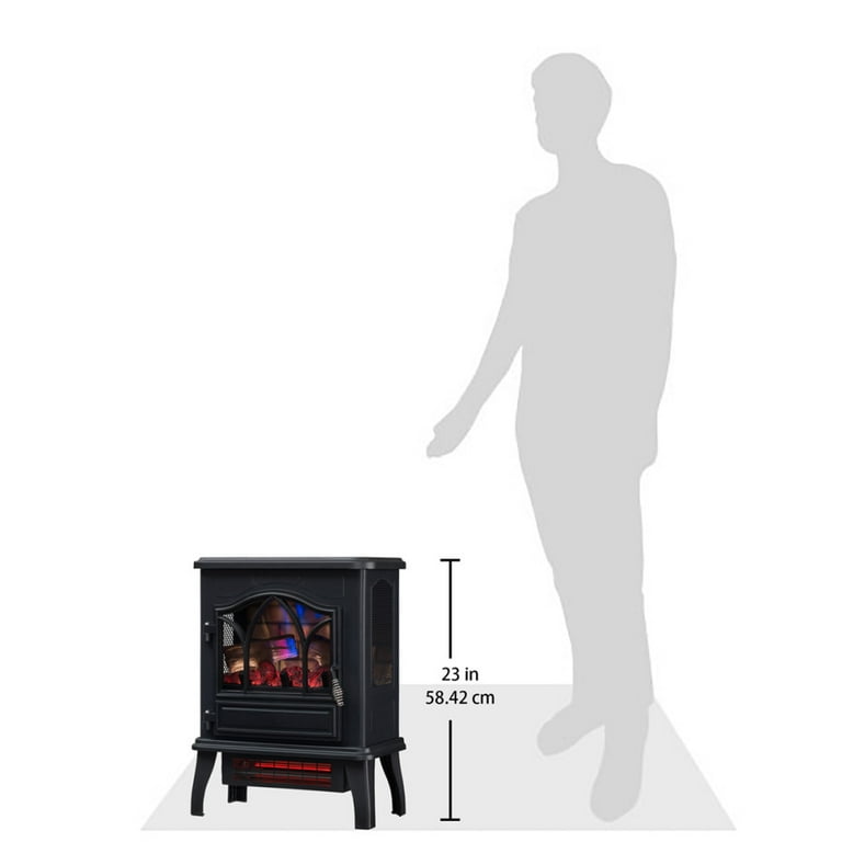Duraflame® 3D Infrared Quartz Electric Fireplace Stove Heater, Black -  Walmart.com
