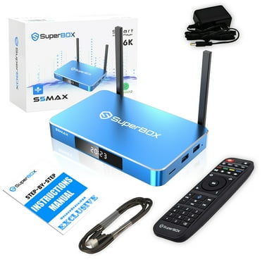 SuperBox S5 Max Premium Edition with Built-in Voice Control System | 2025 Model | Android 12 | 4GB RAM | 64GB Storage