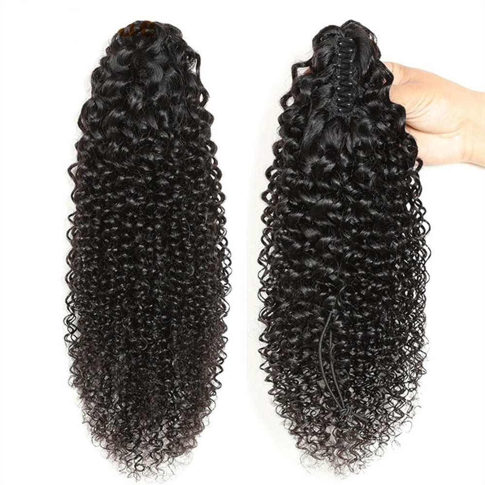 Ponytail Extension, 8"-28" Claw Clip in Ponytail Extensions Long Kinky Curly Ponytail Hair Extension Jaw Clip on Pony Tails Hairpiece for Women