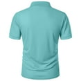 thumbnail image 6 of Stamzod Mens Short Sleeve Shirts Summer Solid Color Turndown Pullover Tops Business Casual Work Shirts for Men Light Blue L, 6 of 7