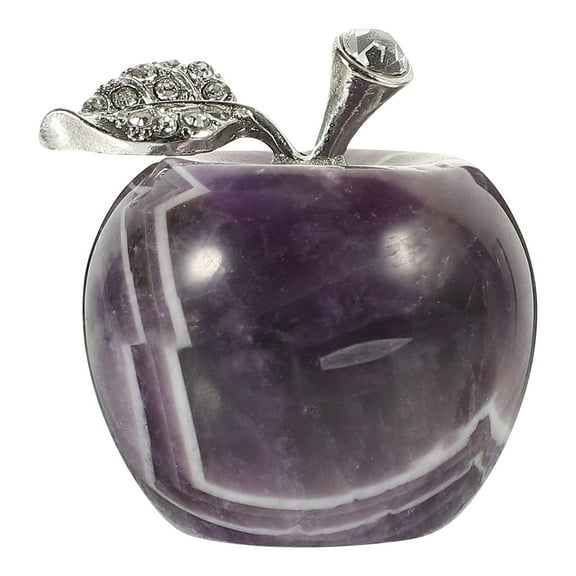ELAYARD  Shui Crystal Apple Decoration Purple Tabletop Centerpiece 1Pcs