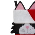thumbnail image 4 of Northlight 19.5" Black and Red Embroidered Kitty Cat Christmas Stocking, 4 of 4