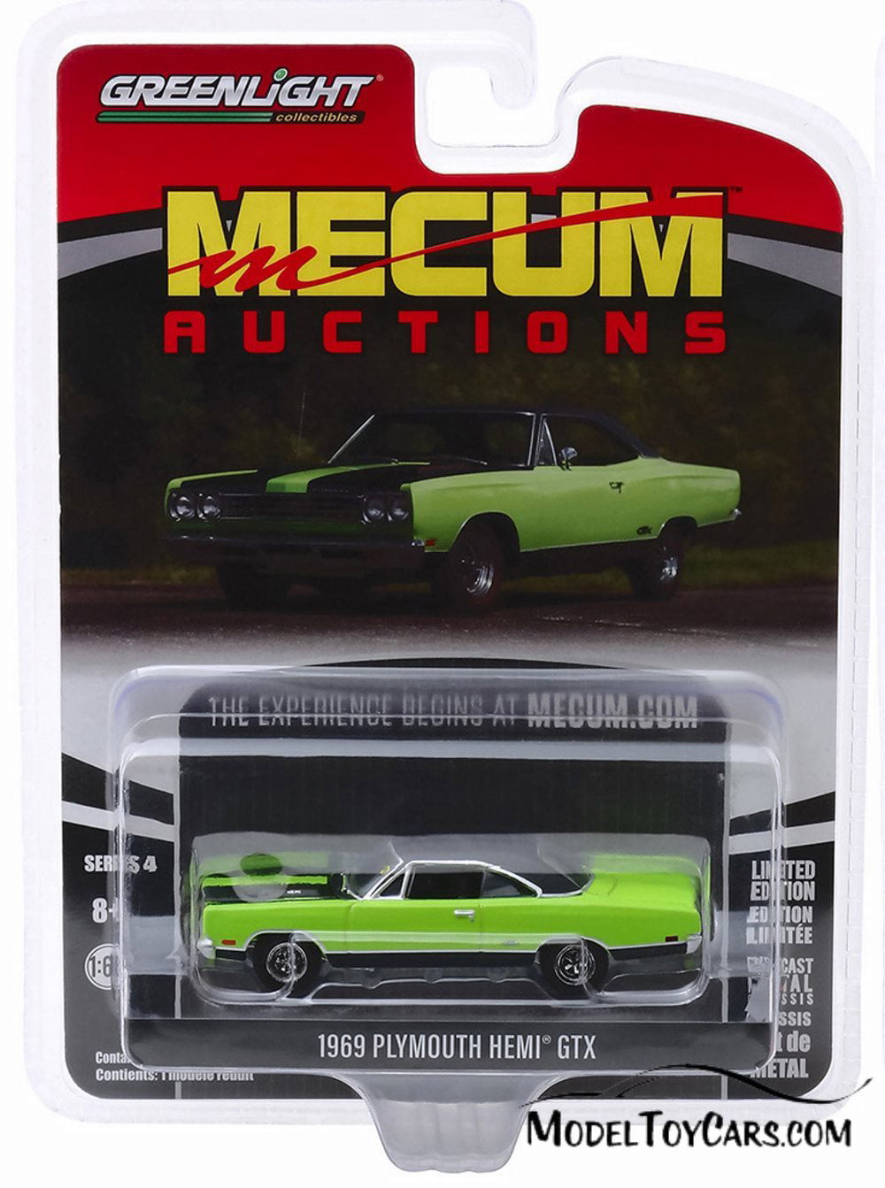 Greenlight Mecum Auctions Series 4 1969 Plymouth Hemi GTX 1:64 Scale 37190-C