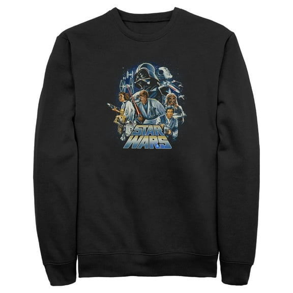 Men's Star Wars: A New Hope Classic Characters Retro Art Sweatshirt