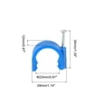 thumbnail image 2 of Unique Bargains 23mm Dia PVC Blue Round Cable Clips with Steel Nail 24 Pack, 2 of 5