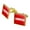 Gold, variant on Red Launch Button Design Funny Square Cufflink Set - Silver or Gold