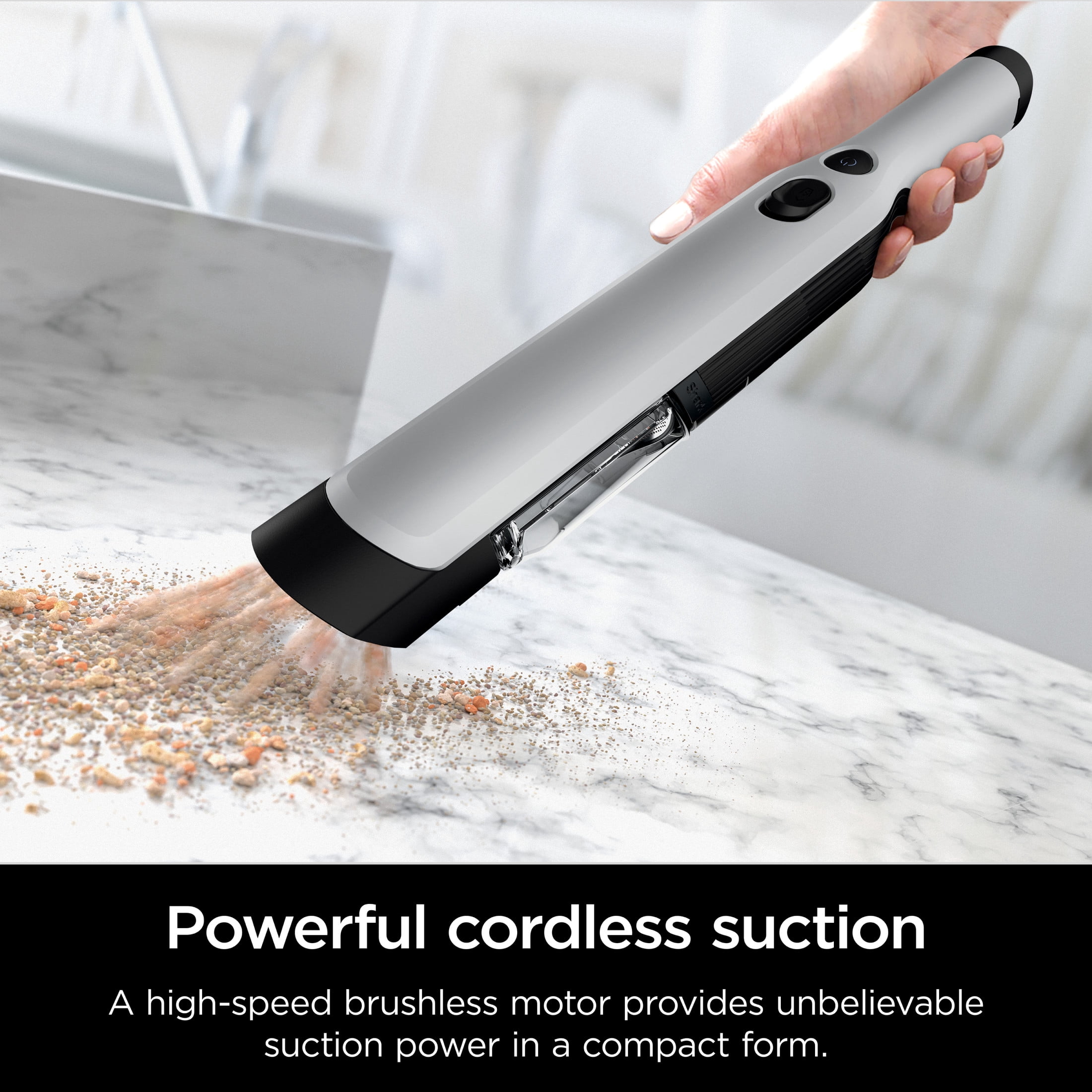 Shark WANDVAC Handheld Vacuum, Pet Friendly, Car & Home, FurFins Pet Tool, Charging Dock, WV201WH, White