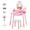 Pink, variant on BRINJOY Kids Vanity Set with Mirror, Wooden Make Up Beauty Dressing Table with Lights & Stool & Jewelry Rack & Storage Board, Children Princess Vanity Table Pretend Playset for Girls