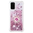 thumbnail image 2 of Funda para Samsung Galaxy S20 5G con Brillo Líquido Flotante, Purpurina, Parachoques y Anillo Giratorio Soporte, 2 of 5