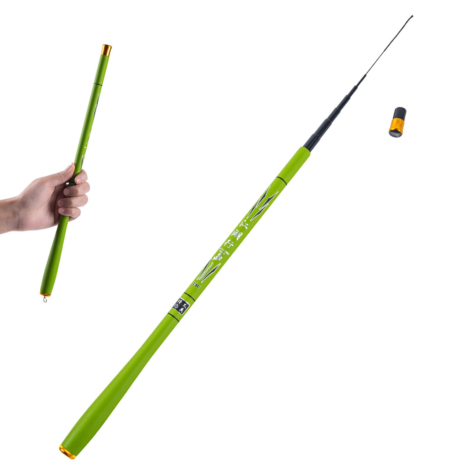 Goture 1.8m-3.6m Telescopic Fishing Rod Carbon Fiber Ultra