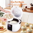 thumbnail image 4 of Small Rice Cooker 6-Cup Uncooked 12-Cup Cooked 6-in-1 Multi Cooker Electric  Rice Maker with Steamer Basket, 4 of 6