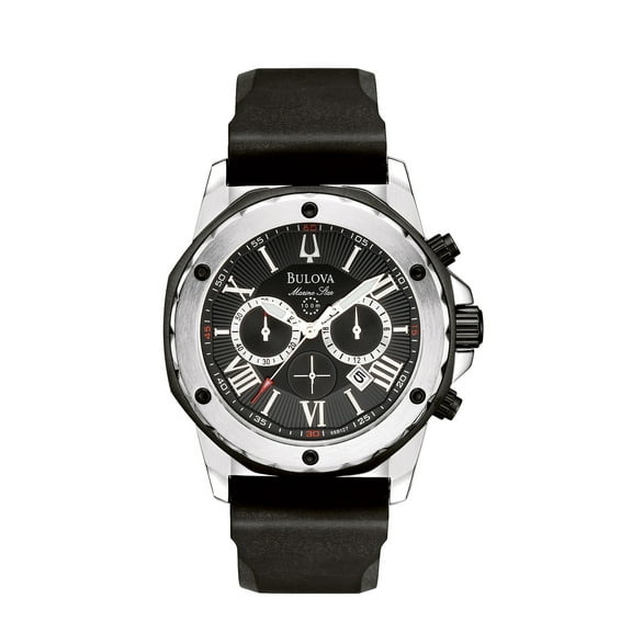 Bulova Men's Marine Star Chronograph Silicone Strap Watch