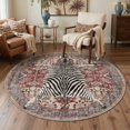thumbnail image 5 of GENIMO 8'x10' Area Rug for Living Room, Large Machine Washable Non Slip Low Pile Rug for Bedroom Dining Room, Soft Animal Print, Dusty Red, 5 of 5