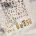 thumbnail image 1 of Stickers para uñas 5D en relieve Picksweet, flores y hojas, 2 hojas, 1 of 7