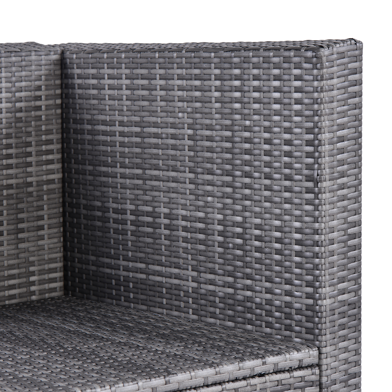 Kadyn 7 Piece Rattan Sectional Seating Group, Outdoor Conversation Sofa Set, Outdoor Ratten Sofa NEW with Cushions and Table, Gray