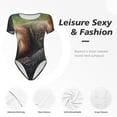 thumbnail image 4 of Balery Daisy Sleeping Sloth Body de cuello redondo de manga corta para mujer Tops de manga corta Tops básicos-X-Large, 4 of 7