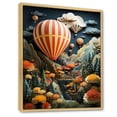 thumbnail image 2 of Designart "Exploring the Skies Coral Hot Air Balloon II" Hot Air Balloon Floater Framed Canvas Wall Art, 2 of 7
