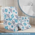 thumbnail image 3 of Kuiaobaty Turtle Hibiscus Print Reclining Slipcover Easy Replacement Recliner Chair Cover Large Breathable Reclining Sofa Slipcover Washable Recliner Couch Cover with Elastic Bottom for Pets, 3 of 8