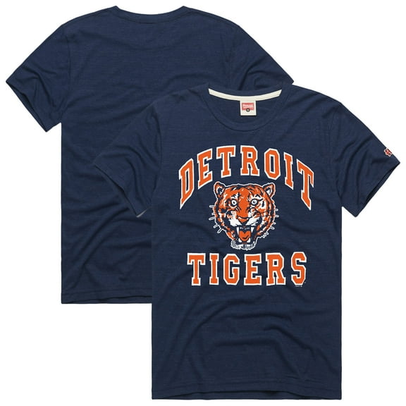Men's-Homage  Navy Detroit Tigers Hyper Local Tri-Blend T-Shirt