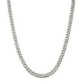 thumbnail image 1 of Solid 925 Sterling Silver 7mm Curb Cuban Chain Necklace - with Secure Lobster Lock Clasp 28", 1 of 6