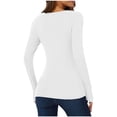 thumbnail image 5 of Wancir Long Sleeve Thermal Shirt for Women Light Fleece Tops Fall 2024 Crew Neck Casual Basic T-Shirts, 5 of 7