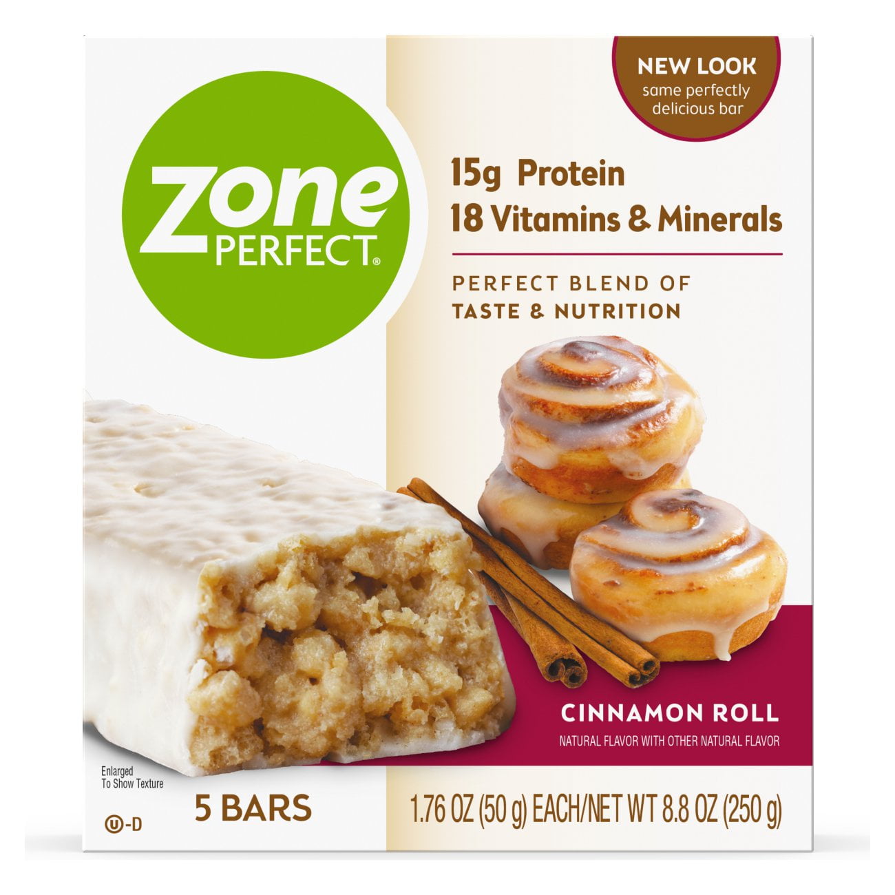 ZonePerfect Protein Bars, Cinnamon Roll, 15g of Protein, Nutrition Bars