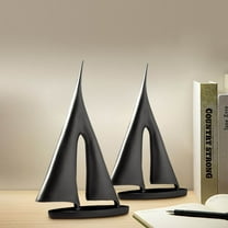 HBBKVI Pack of 2 Sculptures Sailship for Home Decor Statue Moderna Ships Decoration Nautical Decorative for Living Room Shelf Table Office Room Decor Desk Decor
