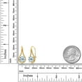 thumbnail image 2 of Gem Stone King 3.40 Ct Round Sky Blue Topaz 18K Yellow Gold Plated Silver Earrings, 2 of 4
