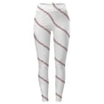 thumbnail image 3 of Gibobby Medias Termicas Afelpadas de Forro Polar Mallas con estampado de béisbol de a la moda para mujer, mallas deportivas de Yoga con Control para mujer(Blanco,G), 3 of 5