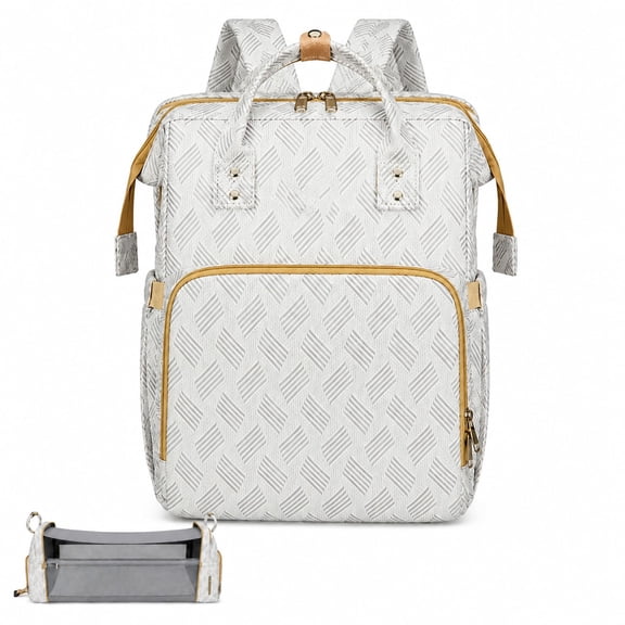 MomShell 3 in 1 Diaper Bag, Large Capacity Maternity Travel Backpack with Insulated Bottle Pockets, USB Port, Multiple Compartments