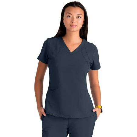 Barco One Women's 4-Pocket Princess Seam V-Neck Scrub Top - 5105
