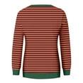 thumbnail image 5 of CLOISE Women Sweatshirt Striped Color Block Pullover Sweatshirts Crewneck Long Sleeve Hoodies Shirts Green Basic Blouses Fall Casual Preppy Clothes S, 5 of 5