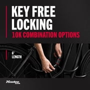 Master Lock Cable Lock, Set Your Own Combination Bike Lock, 6 ft. Long