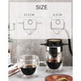 thumbnail image 2 of WWS-Portable Pour Over Coffee Maker 1-2 Cup, Stainless Steel Portable Coffee Filter, Reusable Mug Coffee Dripper Filter for Home Office Travel, 2 of 4