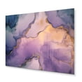 thumbnail image 2 of Designart "Ink Clouds of Purple and Grey Marble VI" Fractals Metal Art Print, 2 of 5