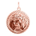 thumbnail image 4 of Reversible Leo Zodiac Sign Charm Coin Pendant Necklace in Solid Gold (20 Inches), 4 of 4