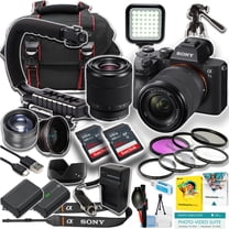 Sony a7 III Mirrorless Camera with 28-70mm Lens   2pc 64GB Ultra Memory card   U-Grip   LED Light   Tripod   More (21pc Bundle)(International Version)