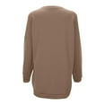 thumbnail image 6 of Women Sweatshirt Long Sleeve Sweatshirt Pullovers for Women Brown Sweatshirts Fall Clothing Women Young Women, 6 of 6