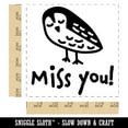 thumbnail image 2 of Miss You Owl Doodle Self-Inking Rubber Stamp Ink Stamper - Red Ink - Large 1-1/2 Inch, 2 of 7
