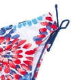 thumbnail image 3 of Bagilaanoe 2 Pcs Girl Swimwear, Floral Tops + Drawstring Bikini Bottoms Suit, 3 of 5