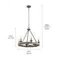 thumbnail image 2 of Farmhouse Six Light Chandelier in Weathered Zinc Finish Bailey Street Home 147-Bel-2013886, 2 of 6