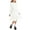 White, variant on Actgleam Girls Long Sleeve Dress A line Bow Tie School Party Dress,Black,5-6Years
