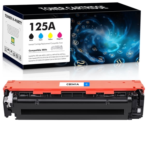 Compatible for HP 125A Toner Cartridge for HP CB541A LaserJet Pro CP1525N CM1415FN CM1415FNW Pro M251n M251nw MFP M276n M276nw Cyan