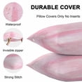 thumbnail image 4 of Waterproof Throw Pillow Covers Set of 2, 16x16 Inch Pink Decorative Pillowcases Outdoor Pillow Slip Cushion Covers Set for Couch Tent Retro Oil Painting Modern Abstract Art Aesthetics, 4 of 7