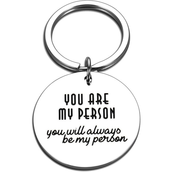 You Are My Person Galentine's Day Keychain for Teens BFF Christmas Valentines Day Birthday Gift for Women Men Girlfriend Boyfriend Best Friend Gift Stainless Steel