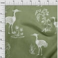 thumbnail image 3 of oneOone Cotton Poplin Twill Light Green Fabric Asian Japanese Floral Birds With Plants Sewing Fabric By The Yard Printed Diy Clothing Sewing Supplies 56 Inch Wide, 3 of 4