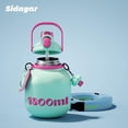 thumbnail image 3 of Sidagar 60 oz Large Stainless Steel Insulated Water Bottle with Straw Lid and Carry Handle, Leak-Resistant, Green, 3 of 10