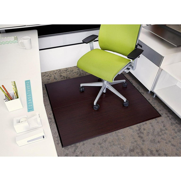 Anji Mountain Dark Cherry Bamboo Tri Fold Office Chair Mat