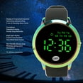thumbnail image 3 of Digital Watch, Backlit Round Color Screen Men Digital Watch Simple Shock Proof  for Sports Black Shell Black Belt,Black Shell White Belt,Gold Shell Black Belt,Gold Shell White, 3 of 7