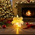 thumbnail image 6 of Mecorevxz Christmas Flameless Bow LED Lights Crystal Candle Light Transparent Electronic Night Lamp Dating Party Holiday Family Decorations, 6 of 8